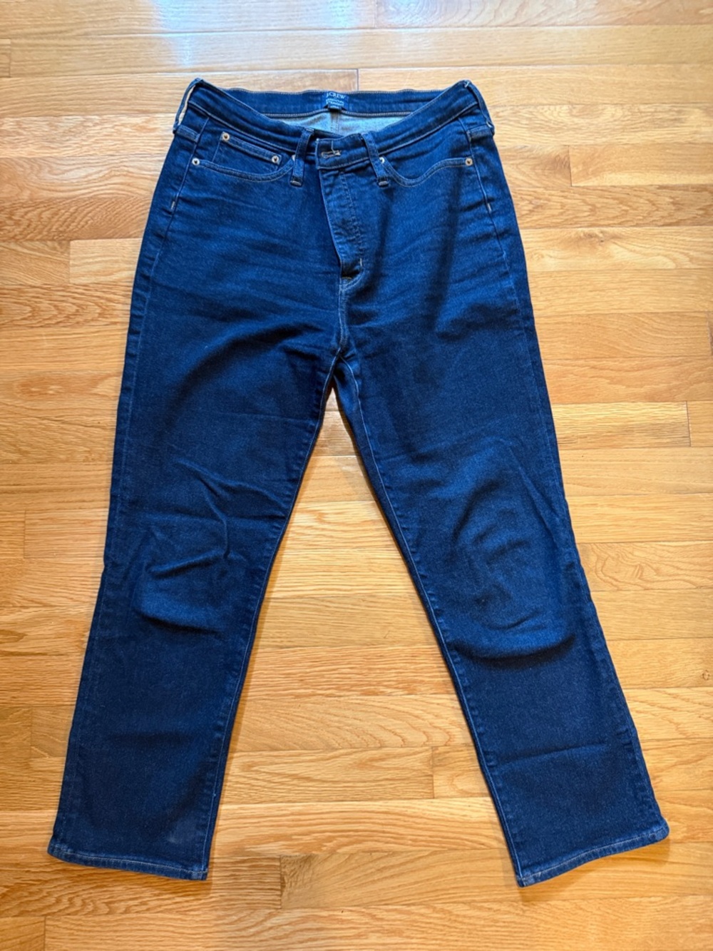J. Crew Essential Straight Jeans in Indigo Blue